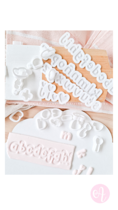 Sets Reglas Stamps + Cortantes LETRAS HEY CUTE Muy Alfon - comprar online