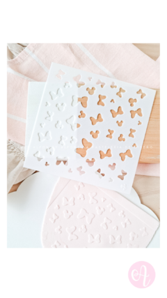 Stencil Texturizadores Semirrígido Moños Minnie MIX - comprar online