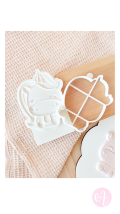 Cortante + Stamp Unicornio Sentado
