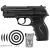 Pistola de Pressão Co2 WG Rossi C11/R11 4,5mm - 17 Tiros + Acessórios