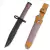 Faca Baioneta Marrom Kantas Com Bainha de Polímero e Pedra Para Amolar