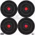 Alvos Dirty-bird 6" C/5 Folhas e 4 Alvos Cada- Preto e Vermelho