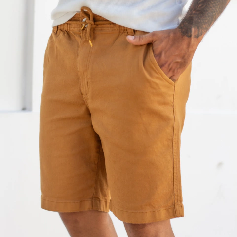 Bermuda Masculino Sarja Premium Com Botão