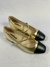 Scarpin Boneca Dourado e Preto Moleca - comprar online