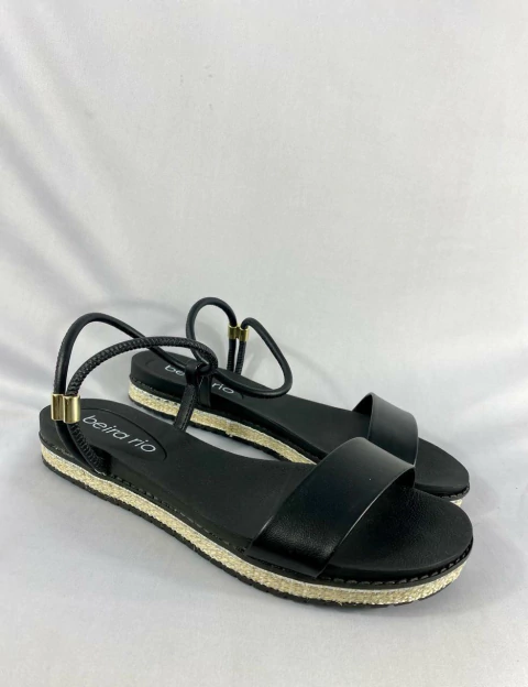 Sandália Papete Beira Rio Conforto Preta