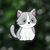 Gato Gris y Blanco