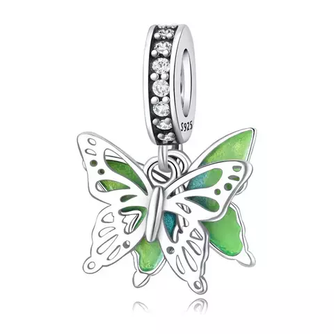 Charm Mariposa Verde S925 - comprar online