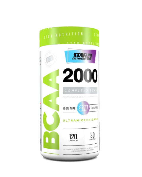 BCAA 2000 Star nutrition 120 caps / 30 serv Aminoacidos Ramificados