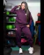 Buzo Hoodie Oversize Mujer MSC Bordó Borravino de Algodón Frizado