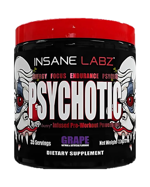 Pre-entreno Psychotic Insane Labs 35 servicios Energía, foco y explosividad para entrenamientos intensos
