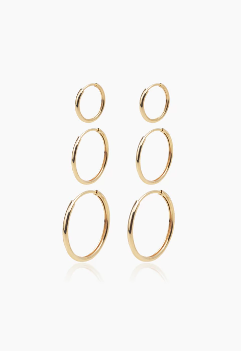 Trio Argolas Fio Ouro - comprar online