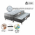Cama Box Mafra Solteiro 0,88 x 1,88 x 0,60, Revestimento - Cinza - Toque a Campainha