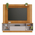 Home Theater Fagner c/ painel ripado 2 portas e 1 gaveta - 1,82, Padrao - Cinamomo / Off White - comprar online