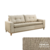 Sofá Charlie 03 lugares - 2,16, Pé - Imbuia Mel - comprar online