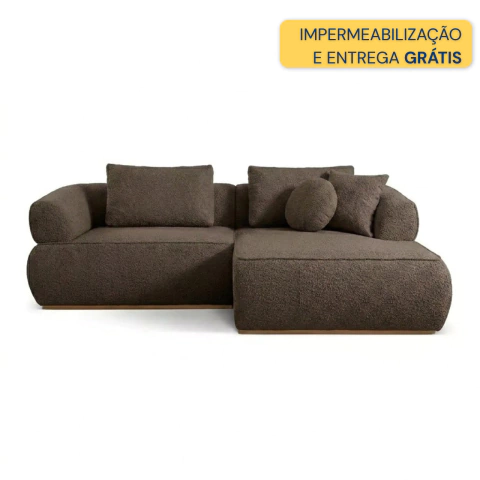 Sofá Egito 3 Lugares com Chaise Fixa - 2,53 m - comprar online
