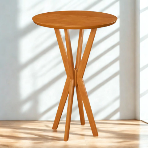 Mesa Bistrô Ísis Redonda com Tampo em MDF