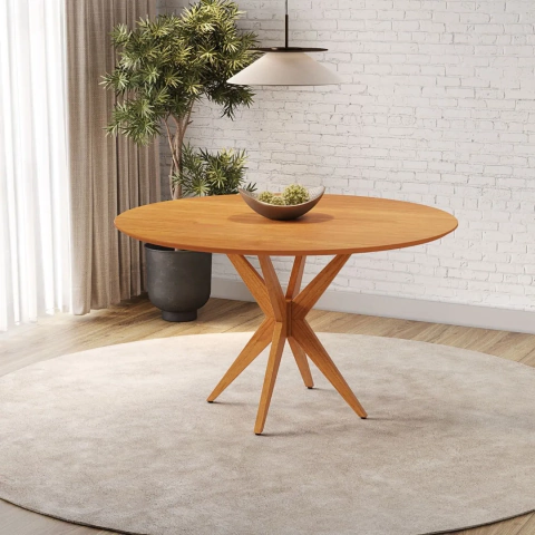 Mesa Mariana Redonda com Tampo em MDF