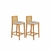 Banqueta Magnus de Madeira Maciça e Encosto Rattan - comprar online
