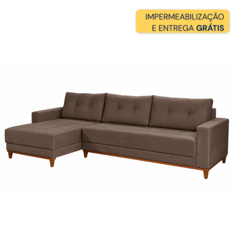 Sofá Francis 3 Lugares com Chaise Fixa - 2,78 m
