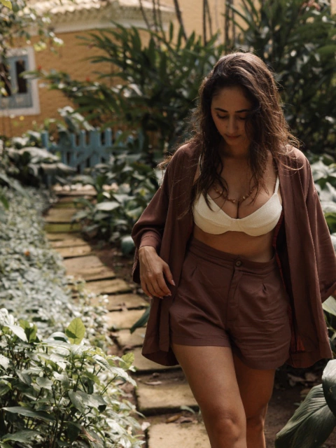 short concha marrom - comprar online