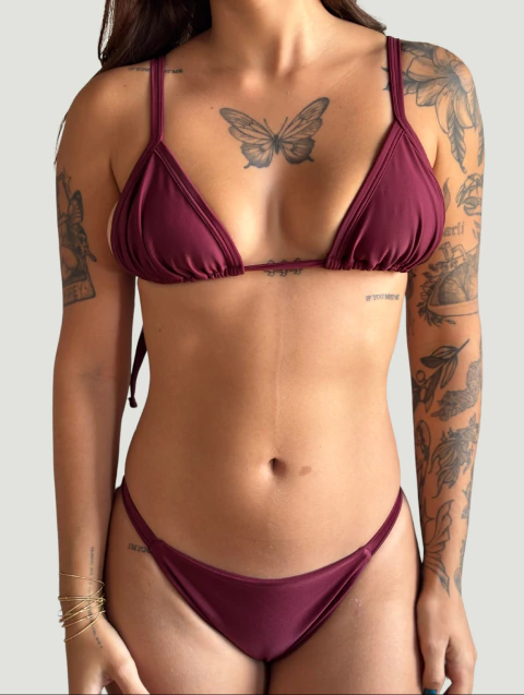 calcinha fita marsala - comprar online