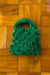 bolsa macramê verde bandeira