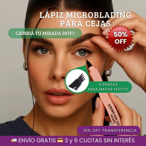Lápiz Microblading 4 Pelos Waterproof Pro – Efecto Pelo a Pelo Natural - comprar online