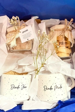 Combo Padrinhos - Xicaras, Biscoito e Cappuccino