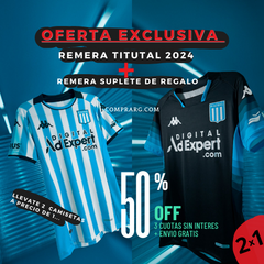 ¡¡CAMISETA DE RACING 2025 + CAMISETA SUPLENTE DE REGALO!! Y ENVIO GRATIS