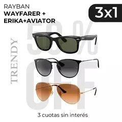 ¡¡OFERTA 3X1!! LENTES RAYBAN ERIKA + AVIATOR Y WAYFARER DE REGALO (IMPORTADOS)
