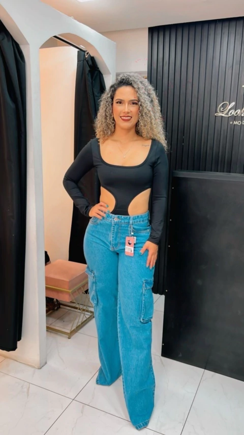 Calça jeans dois bolso