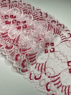 RENDA BICOLOR 153 (Kg)- 19CM LARGURA -90%POLIAMIDA 10%ELASTANO