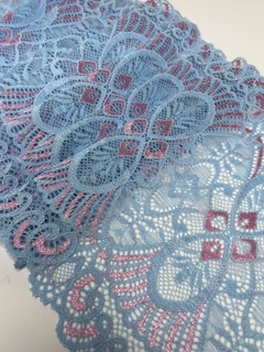 RENDA BICOLOR 153 (Kg)- 19CM LARGURA -90%POLIAMIDA 10%ELASTANO - comprar online