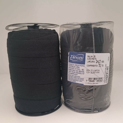 Elástico dobrável Malva 25 (caixa 12 rolos)- 24,5 mm -rolo 50m -88% poliamida 12% elastano
