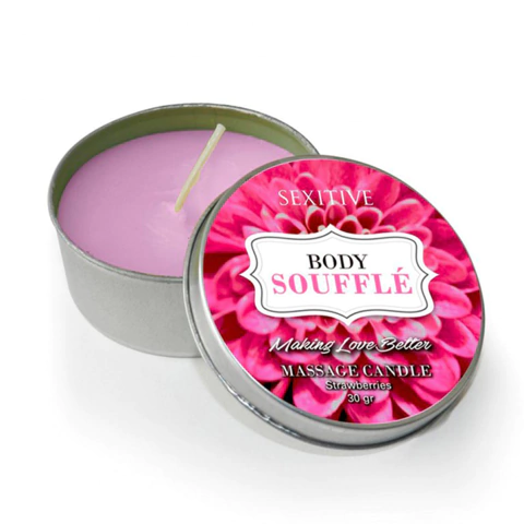 Massage Candle Sweet Beauty Rush - Soufle Strawberries - 30 gr