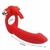 Anillo Doble Penetración Con Vibrador Strap On Rojo en internet