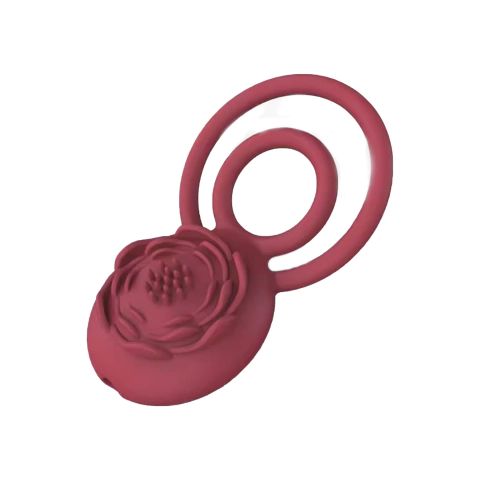Anillo Doble Agarre Vibrador Flor