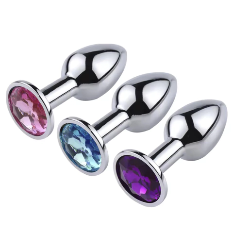 Plug Anal Metalico Joya Redonda Mediano