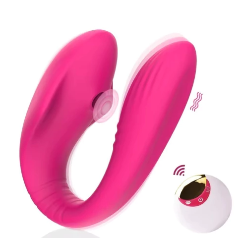Vibrador Pareja con Succionador y control