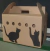 Caja transportadora de cartón – Solución económica para gatos en internet