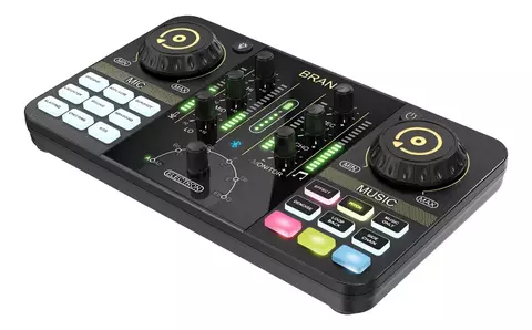 Audio Mixer Controlador Para Podcast Y Streaming A Bateria