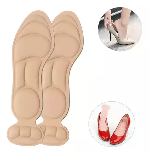 Plantilla Antideslizante 4d Zapato Con Tacos Acolchada Soft