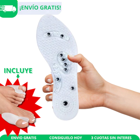SUPER COMBO BIENESTAR® PLANTILLA 8 IMANES + CORRECTOR DE JUANETE
