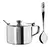 Açucareiro De Inox Com Tampa + Colher 180ml