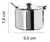 Açucareiro De Inox Com Tampa + Colher 180ml na internet