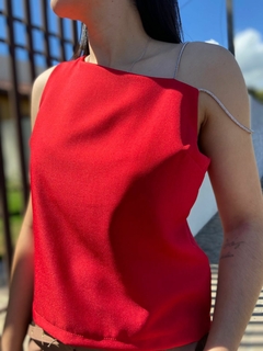 Blusinha Alça Irregular Brilho - Valentina Chic