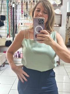 Blusinha Alça Irregular Brilho