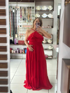 Vestido Babado Alça