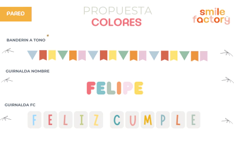 Guirnalda Nombre Colores