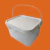 Balde 2.4 Litros Retangular Transparente - Kit 10 Peças - Nastripack Atacadista